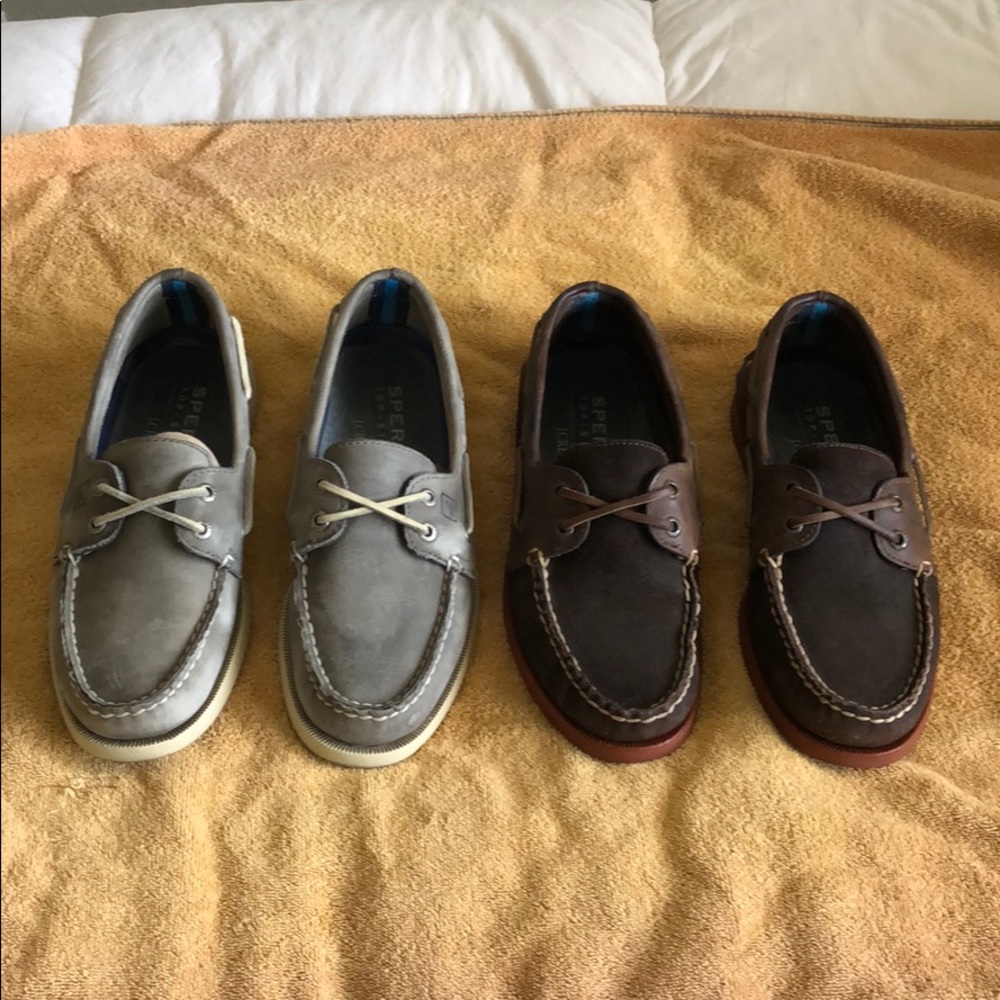 Two Sperry Top-Sider x J.Crew Boat Shoes